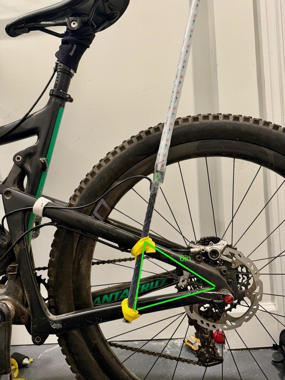 Pole mounting position close-up