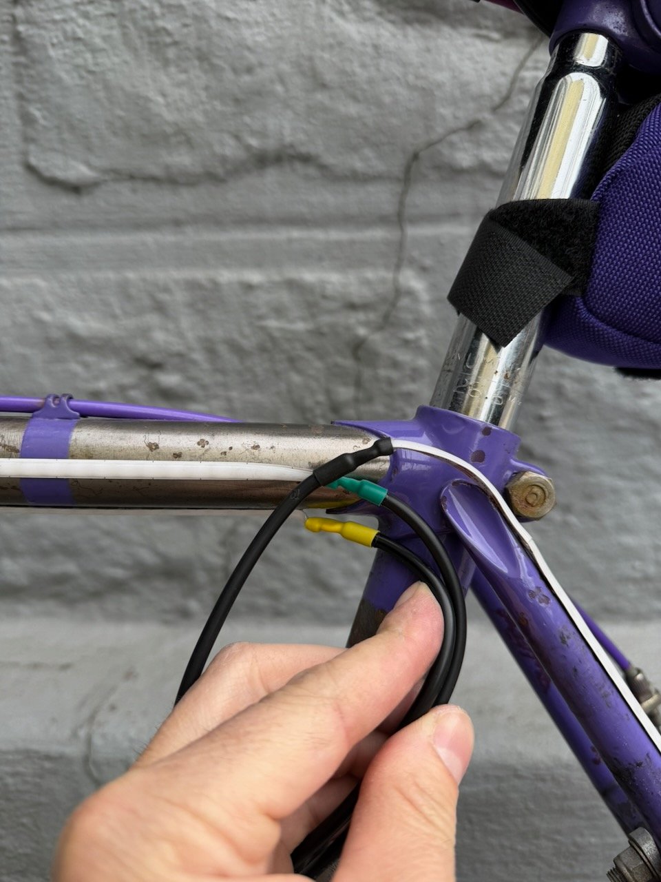 Pressing strip onto frame