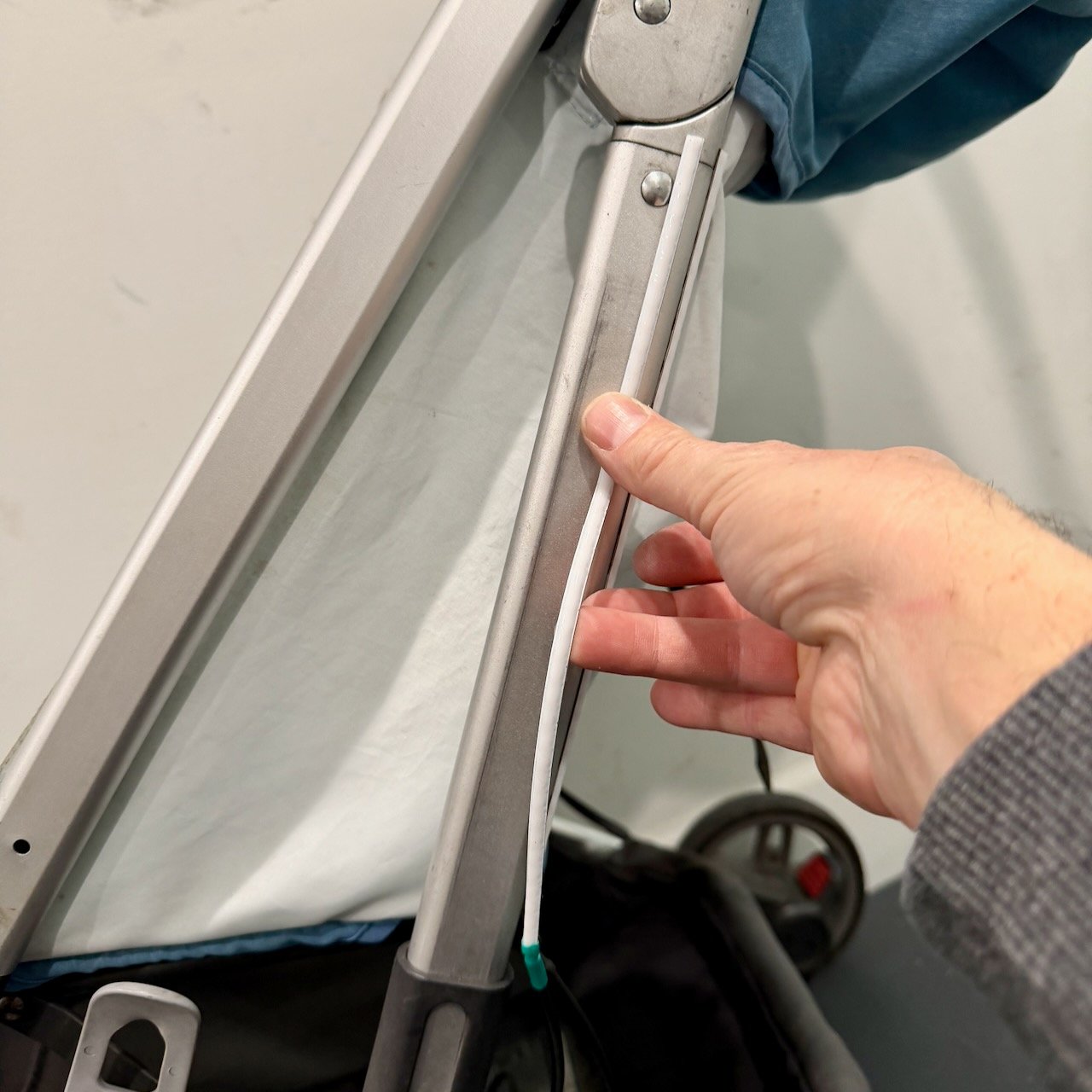 Planning LED strip placement on stroller