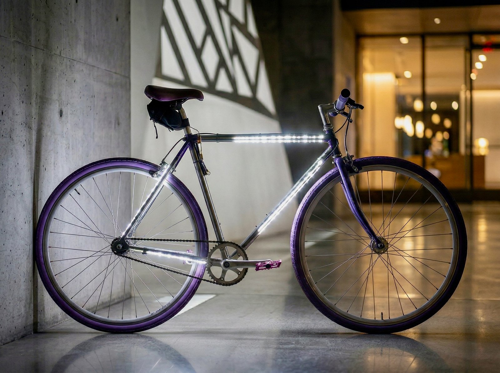 Frame kit on bicycle